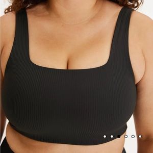 RIB Tommy Cropped Bra in Olive